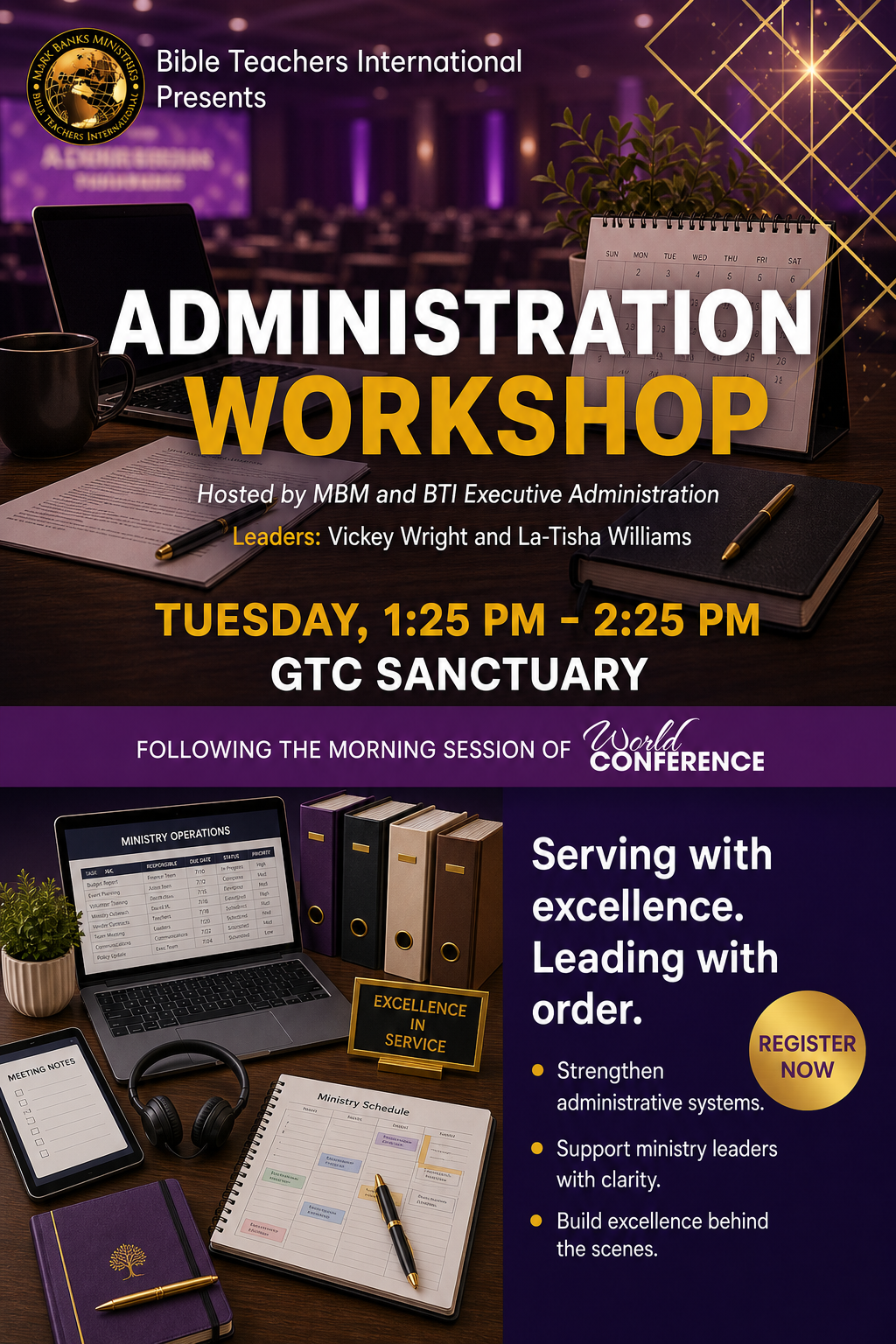Administration Workshop workshop flyer