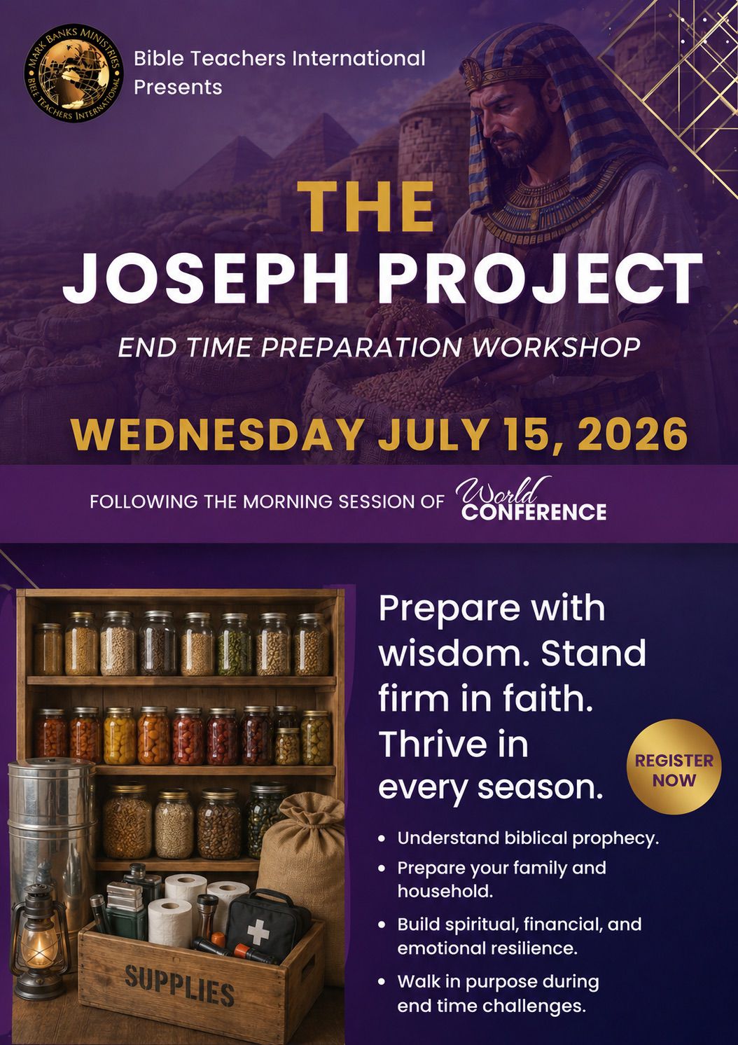 End Times Preparation workshop flyer