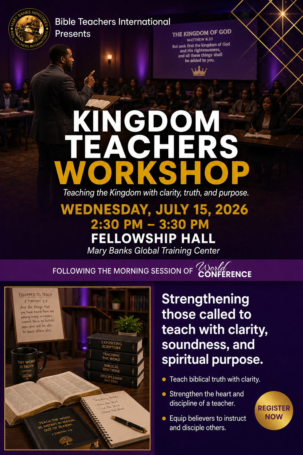 Kingdom Teachers Workshop workshop flyer